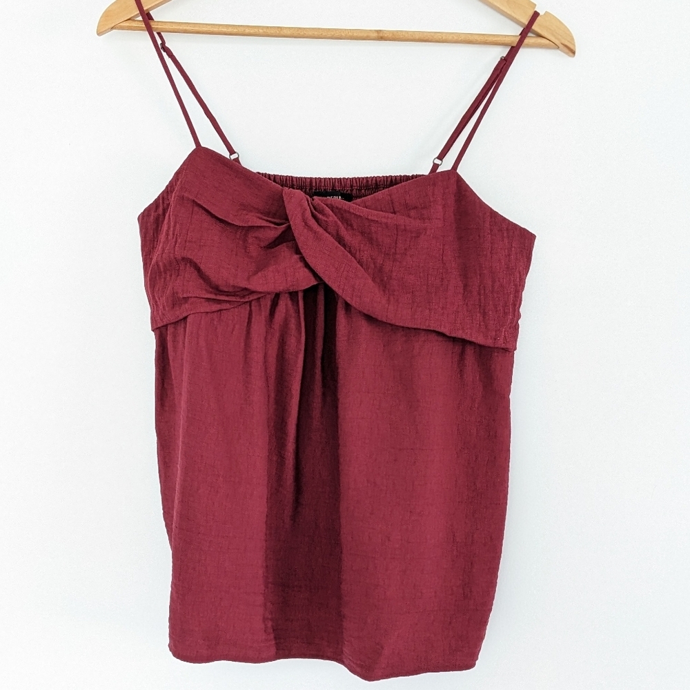 Banana Republic Red Burgundy Spaghetti Strap Top Size Medium
